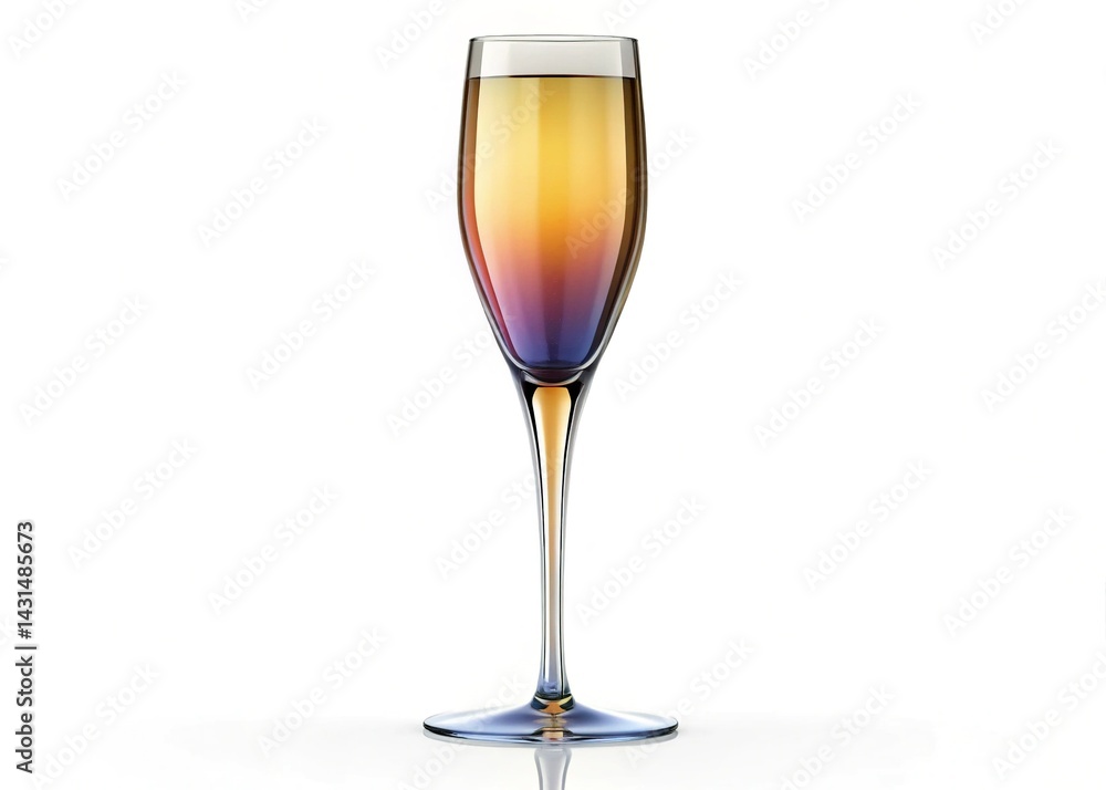 Obraz premium Elegant Champagne Flute Outline, High-End Drinkware