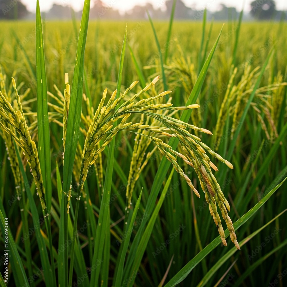 green rice field green rice field