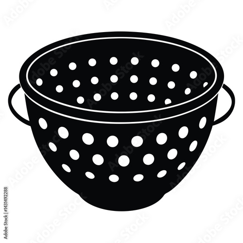 colander silhouette vector illustration