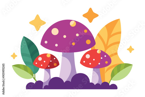 fairy-tale-forest-with-oversized-mushrooms--sparkl.eps