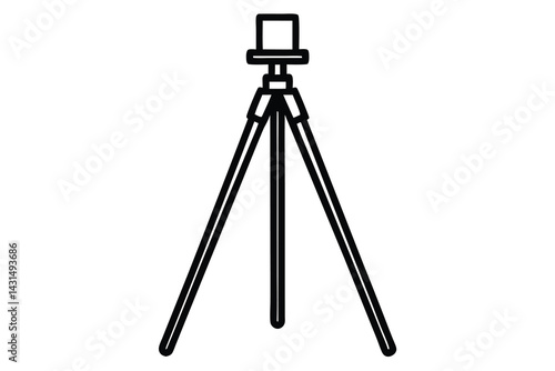 tripod silhouette vector illustration