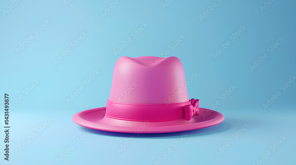 Hat illustration, simple background, 3d rendering Hat illustration, simple background, 3d rendering