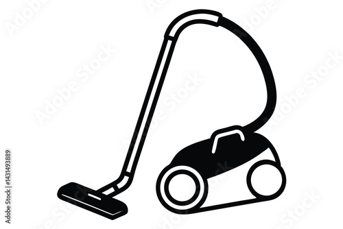 vacuum cleaner silhouette vector illustration