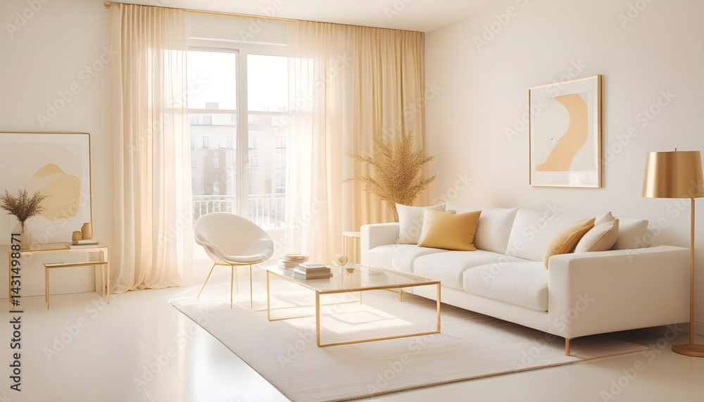 Fototapeta premium Photo interior modern design room 3d illustration