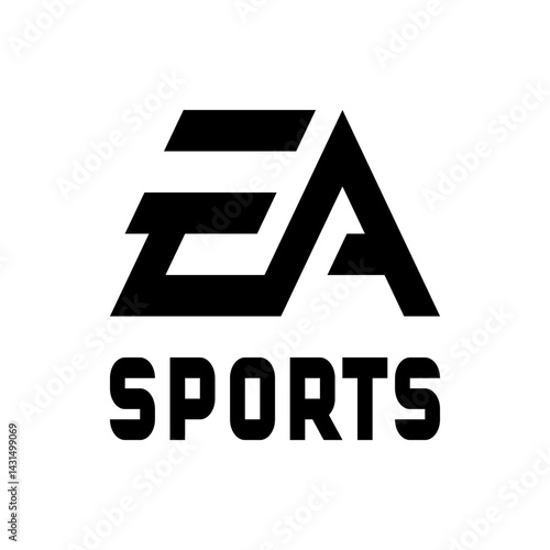 Illustration of the ea sports logo featuring a stylized ea emblem above the word sports in bold black font