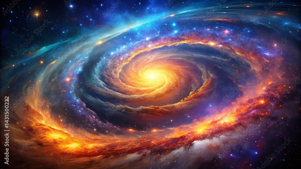 Cosmic Nebula: Glowing Galaxy Illustration, Celestial Art, Space Background Cosmic Nebula: Glowing Galaxy Illustration, Celestial Art, Space Background