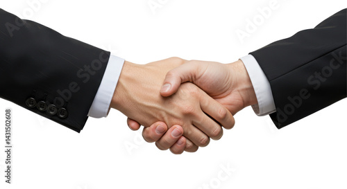 A firm handshake seals a business deal promise of cooperation