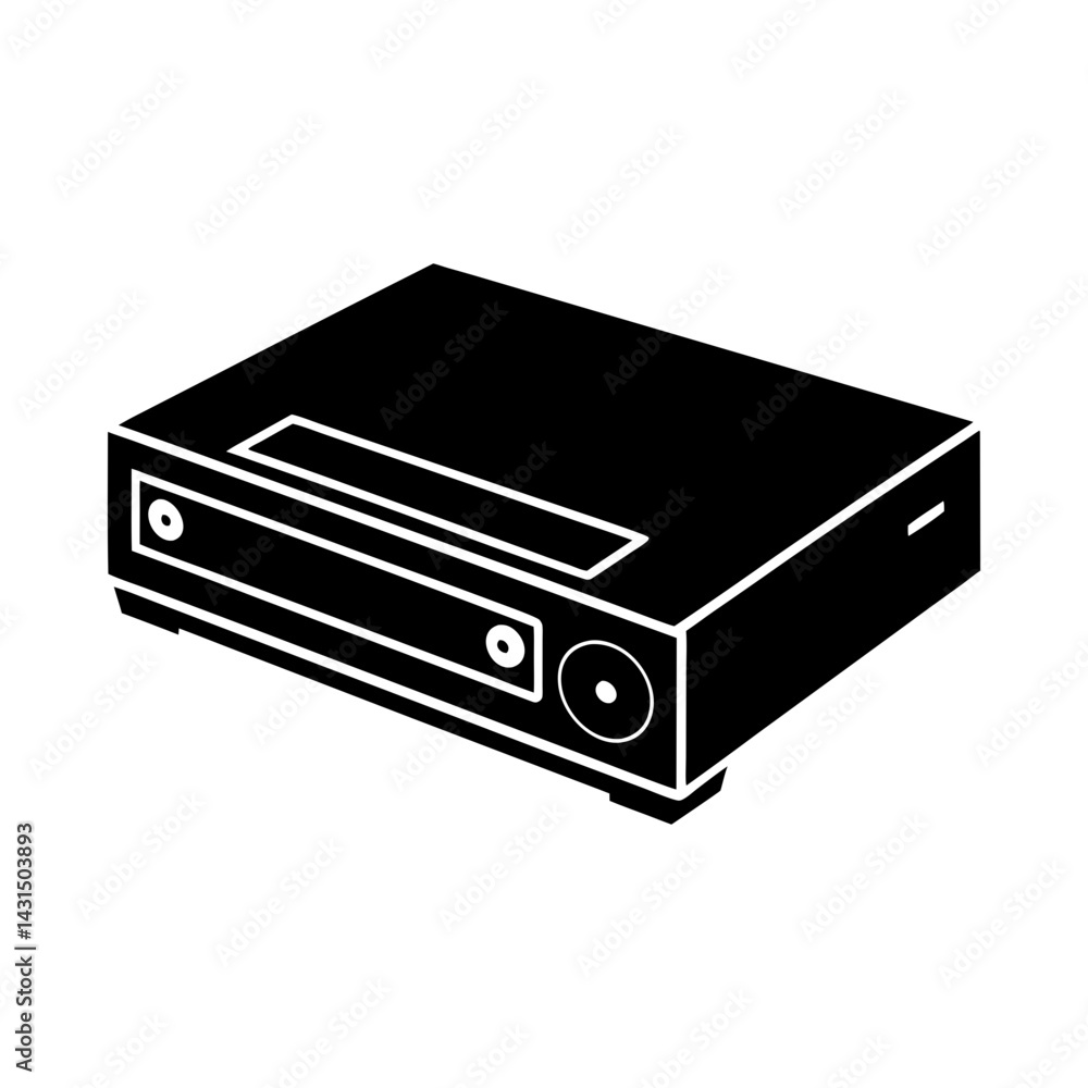 Fototapeta premium Blu-ray Player silhouette vector