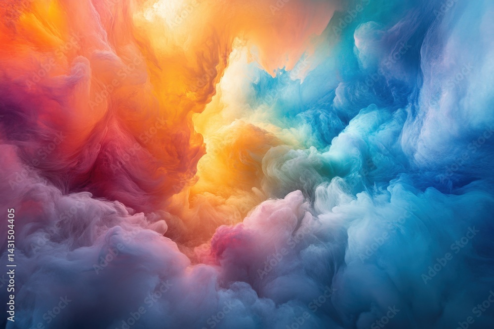 Vibrant, swirling clouds of colorful smoke, a mesmerizing abstract display. Vibrant, swirling clouds of colorful smoke, a mesmerizing abstract display.