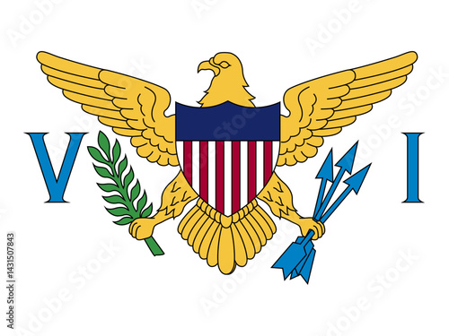United States Virgin Islands National Flag Vector