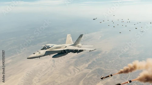 The fighter jet that fired the rocket shot forward.