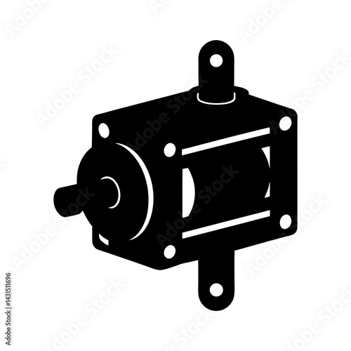 Actuator silhouette vector
