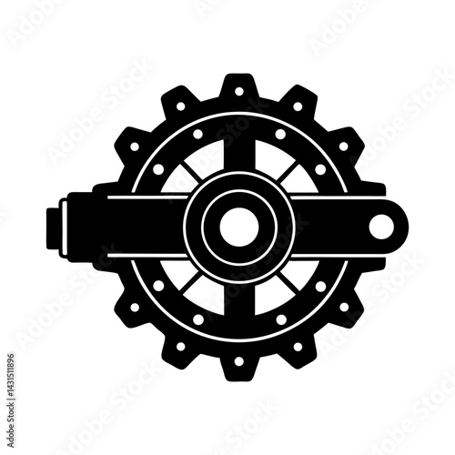 Actuator silhouette vector