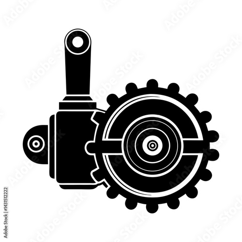 Actuator silhouette vector
