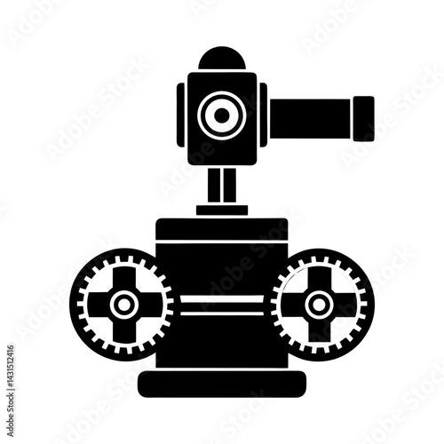 Actuator silhouette vector