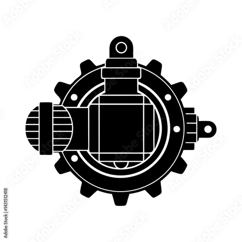 Actuator silhouette vector
