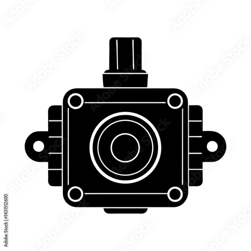 Actuator silhouette vector