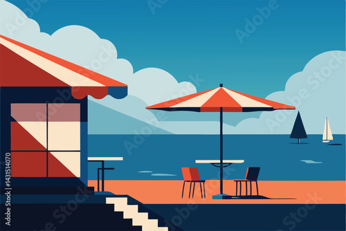 ocean-view-caf--with-open-umbrellas--.eps