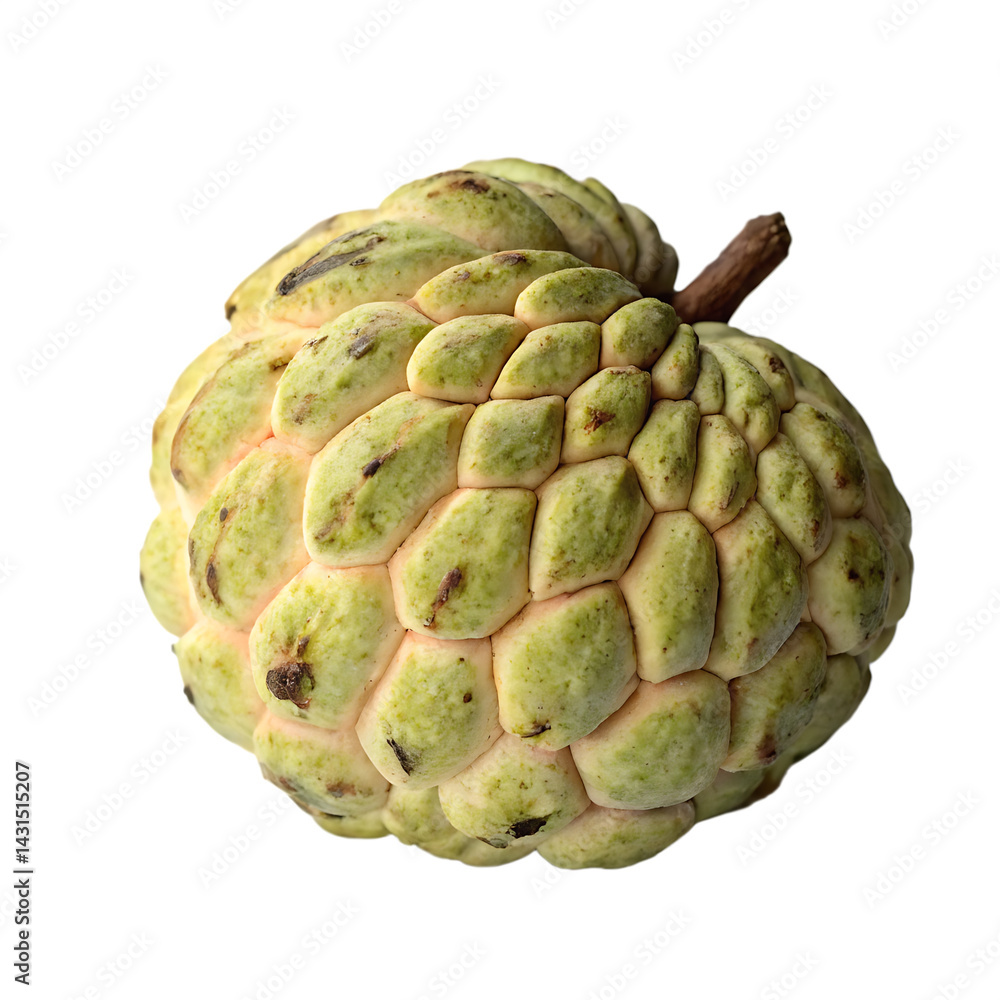 Obraz premium Custard apple isolated on a transparent background