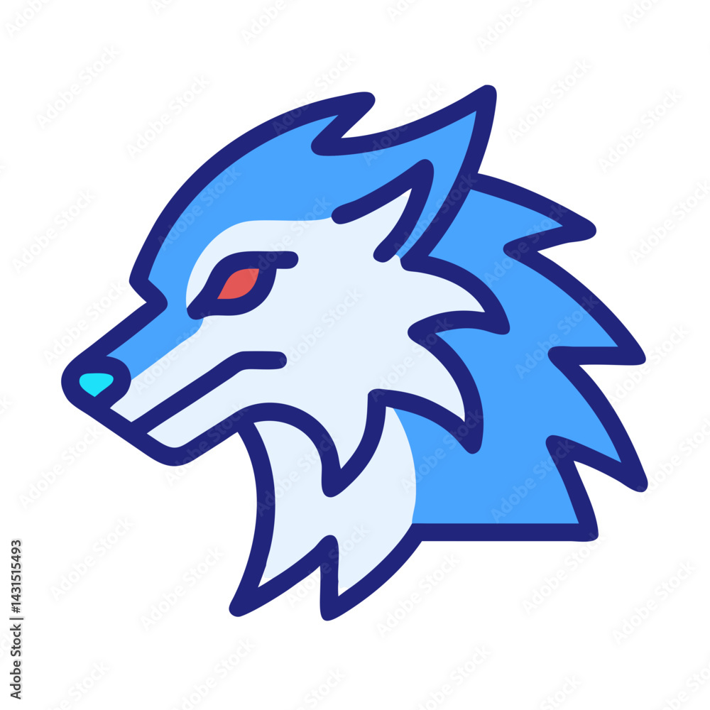wolf icon vector wolf icon vector