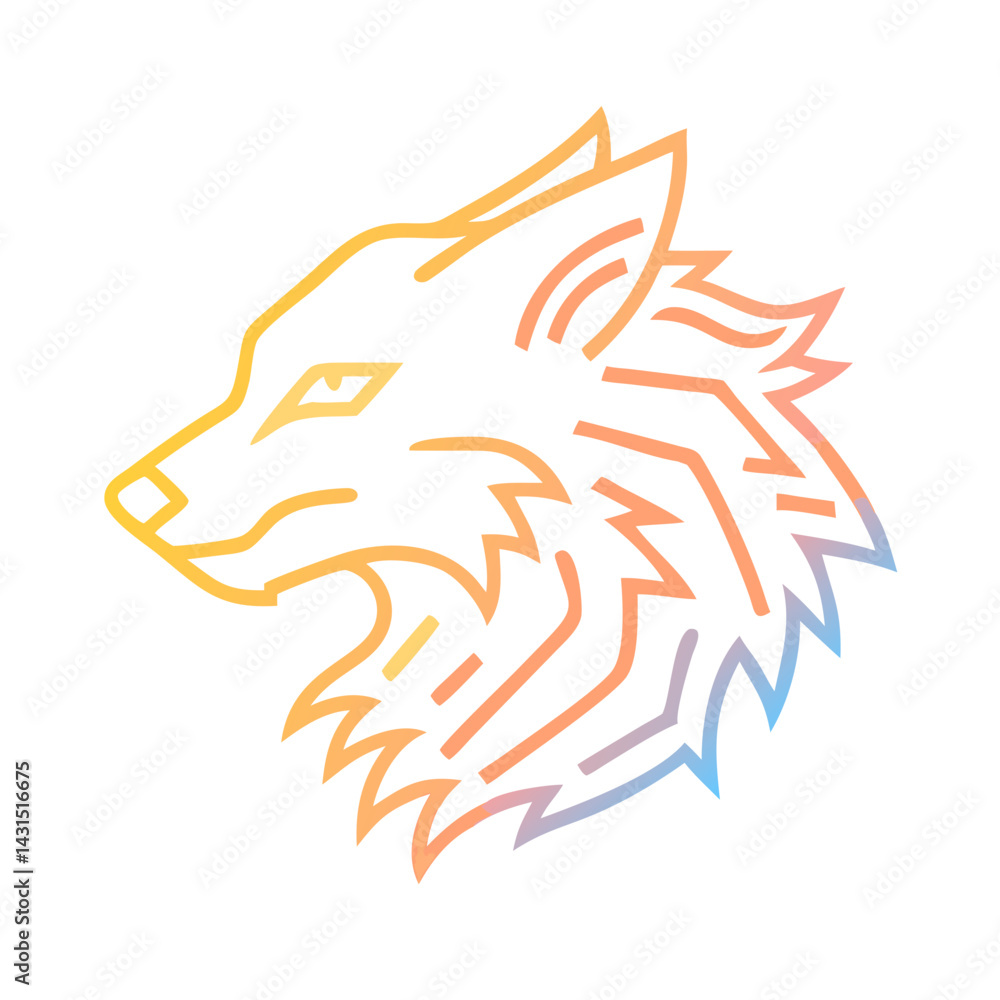 Fototapeta premium wolf icon vector