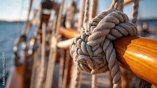 Close-up nautical knot
