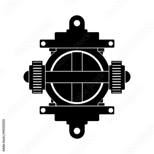 Actuator silhouette vector
