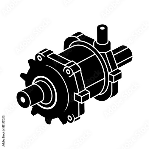 Actuator silhouette vector