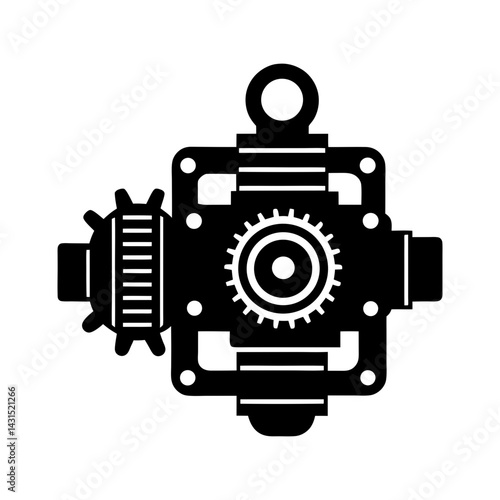 Actuator silhouette vector