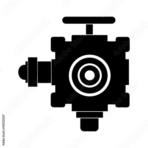 Actuator silhouette vector