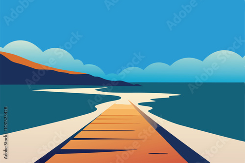 sandy-footpath-leading-to-beach-cove--.eps