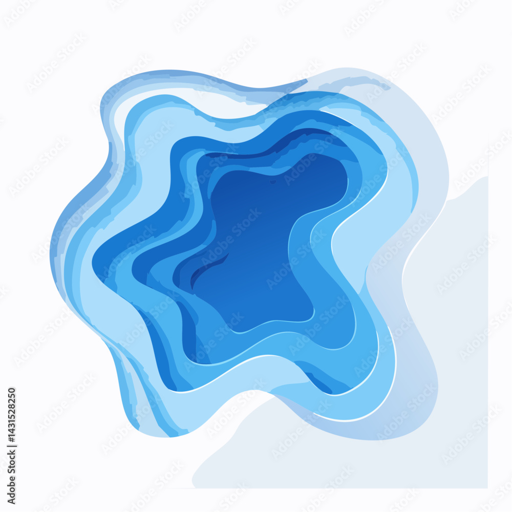 3D abstract background with paper cut shapes. Vector design layout for business presentations, flyers, posters and invitations. Blue carving art 3D abstract background with paper cut shapes. Vector design layout for business presentations, flyers, posters and invitations. Blue carving art