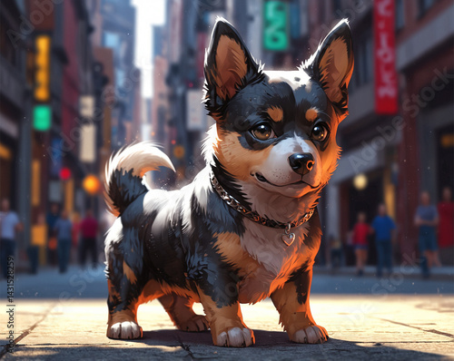 Stylized Australian Cattle Dog Breed