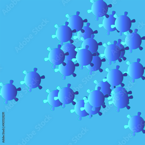 Digital Virus Cell Abstract Illustration