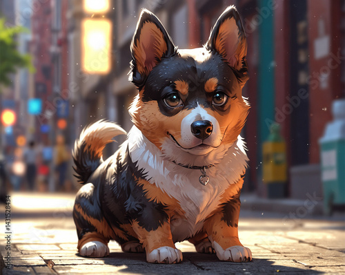 Stylized Australian Cattle Dog Breed