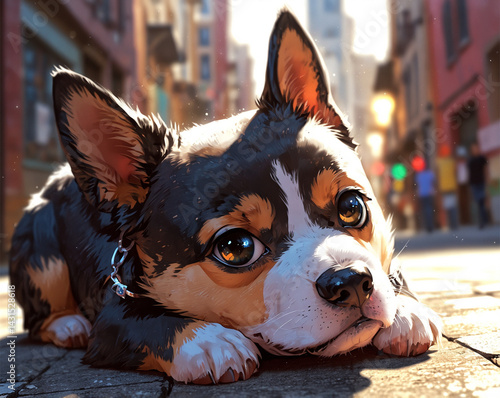 Stylized Australian Cattle Dog Breed