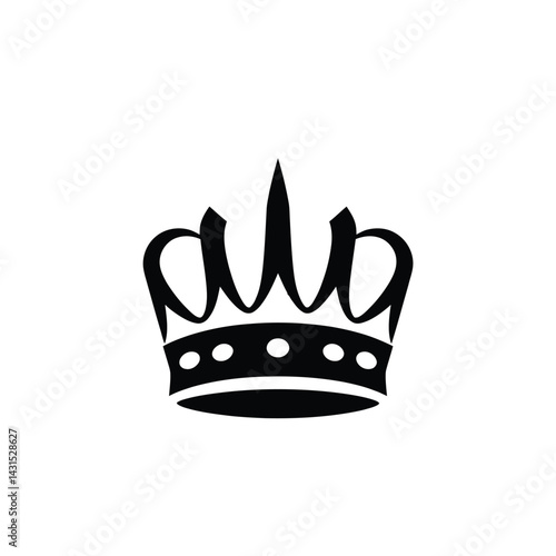 Royal crown vector graphic illustration for logo design and tattoo art concept and king queen symbol