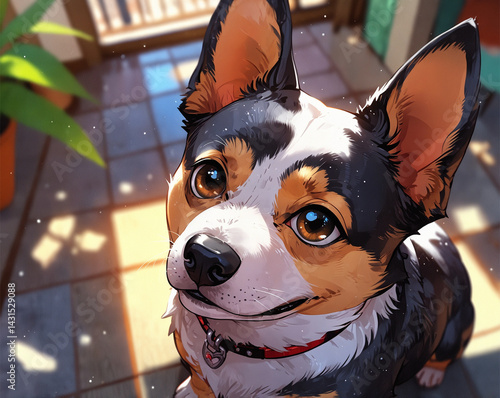 Stylized Australian Cattle Dog Breed