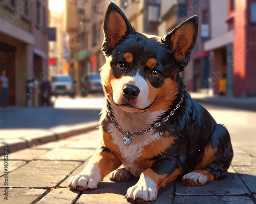 Stylized Australian Cattle Dog Breed