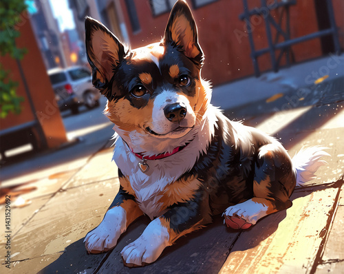 Stylized Australian Cattle Dog Breed