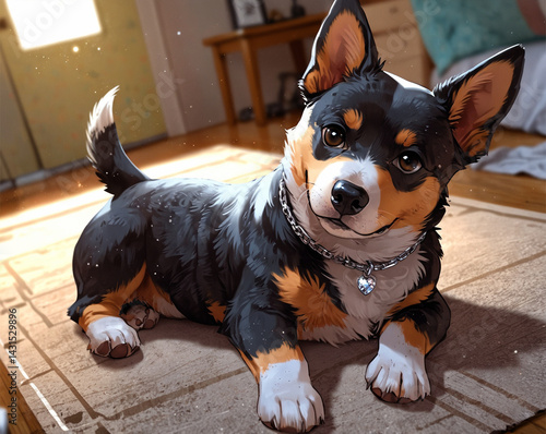 Stylized Australian Cattle Dog Breed