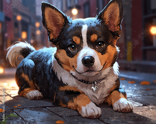 Stylized Australian Cattle Dog Breed