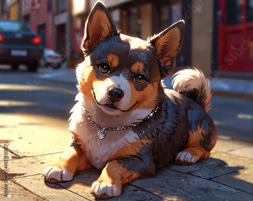 Stylized Australian Cattle Dog Breed