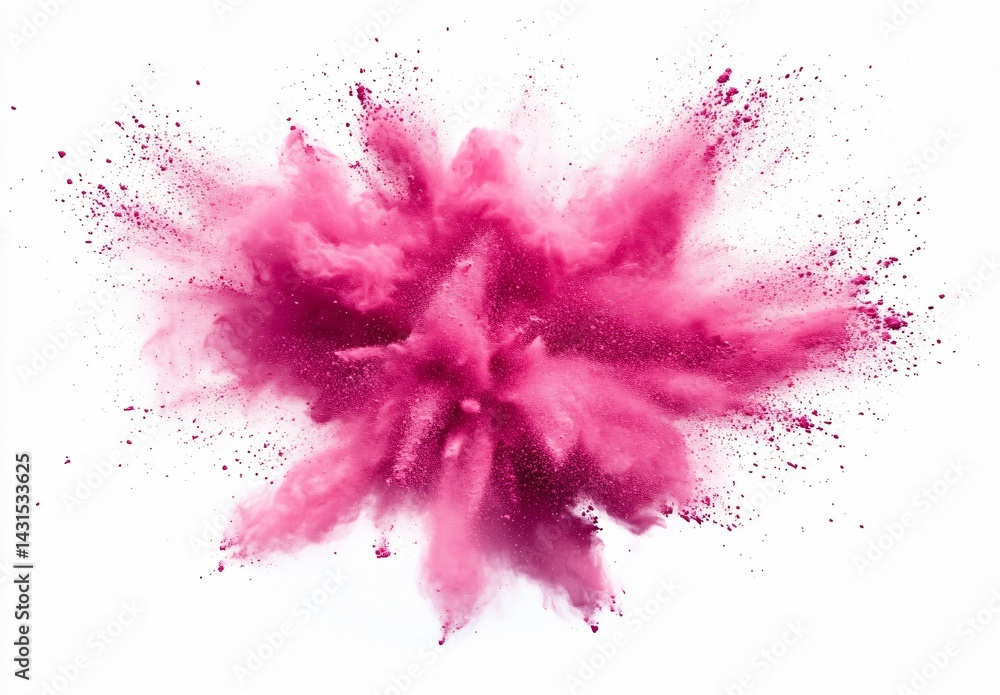 Dynamic explosion of pink powder artistic display studio environment abstract concept high-impact viewpoint visual creativity Dynamic explosion of pink powder artistic display studio environment abstract concept high-impact viewpoint visual creativity