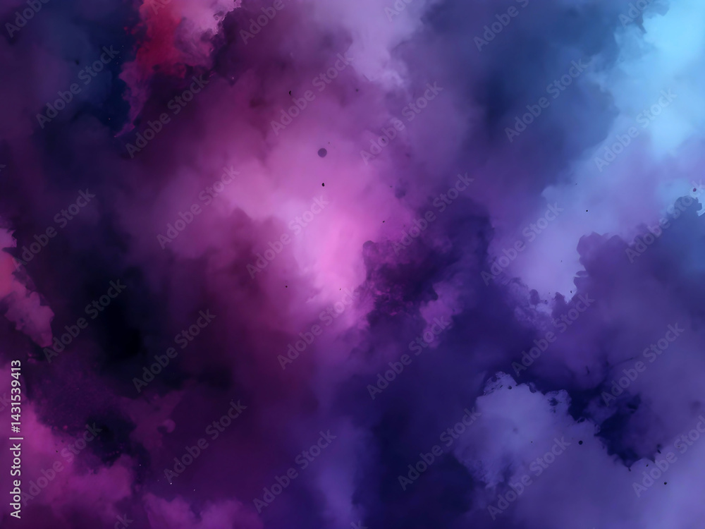 Fototapeta premium Artistic watercolor pattern with moody dark colors and expressive brush stroke textures