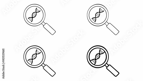 dna analysis icon  genetics testing  dna chain in  (1).eps