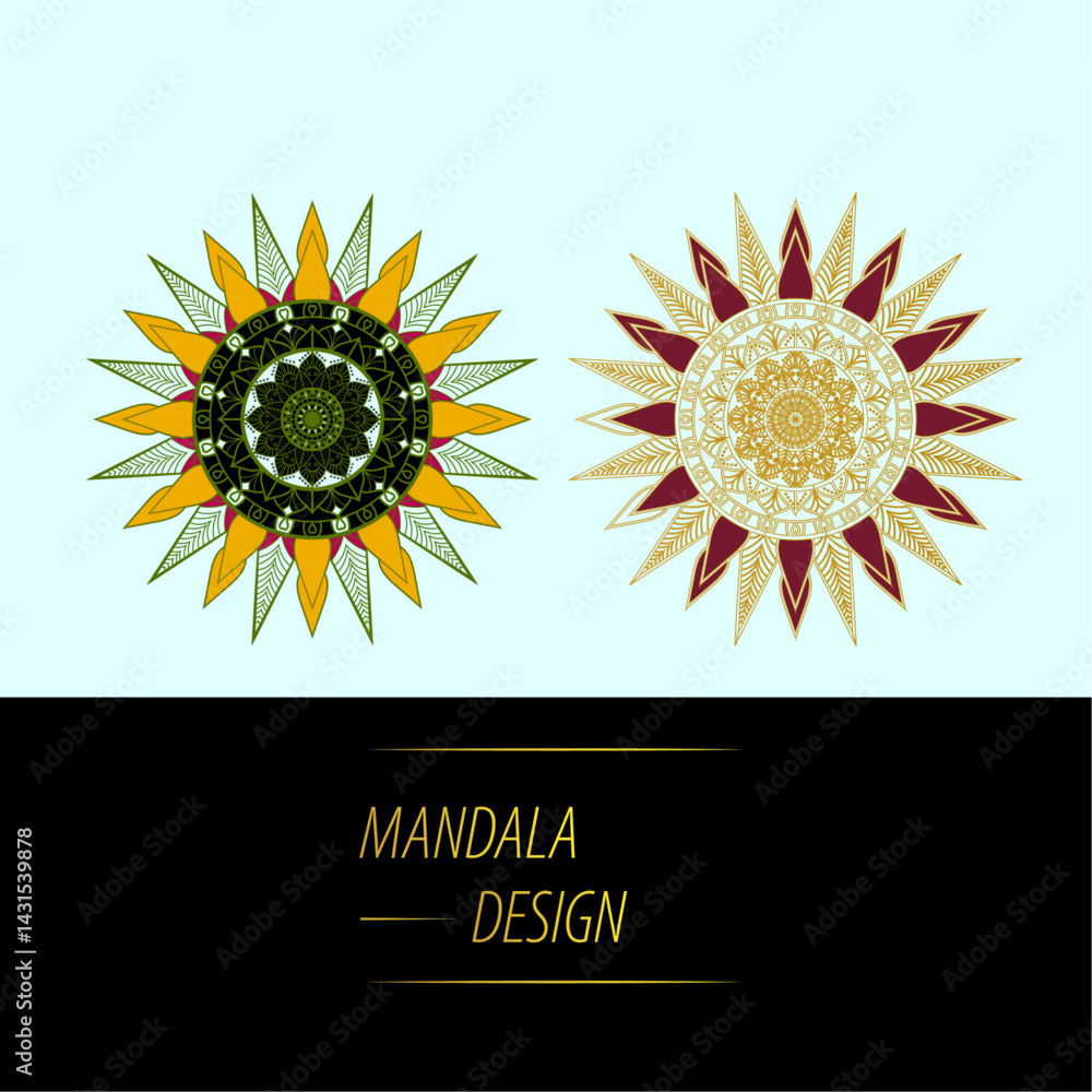 Fototapeta premium luxury mandala decorative and modern mandala element background.