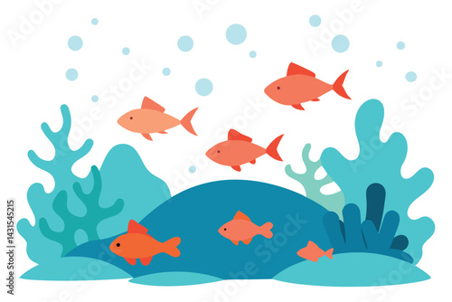underwater-scene-with-schools-of-fish-swimming-thr.eps