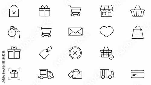 e commerce set of web icons in line style  online  (2).eps
