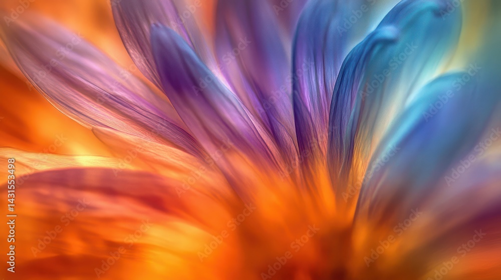 Vibrant flower petals in vibrant hues Vibrant flower petals in vibrant hues